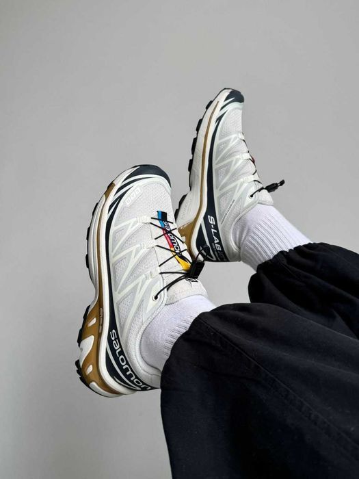 Кросівки Salomon XT-6 S/LAB Premium Beige/Blue/Gold
