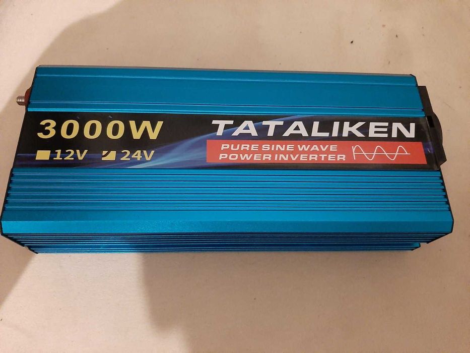 інвертор  12в 3000Вт чистий синус:LED екран,вентилятор TATALIKEN