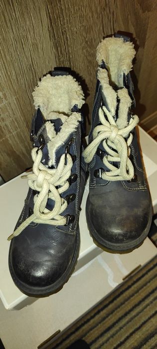 Buciki zimowe Lasocki Kids rozmiar 30 skórzane granatowe
