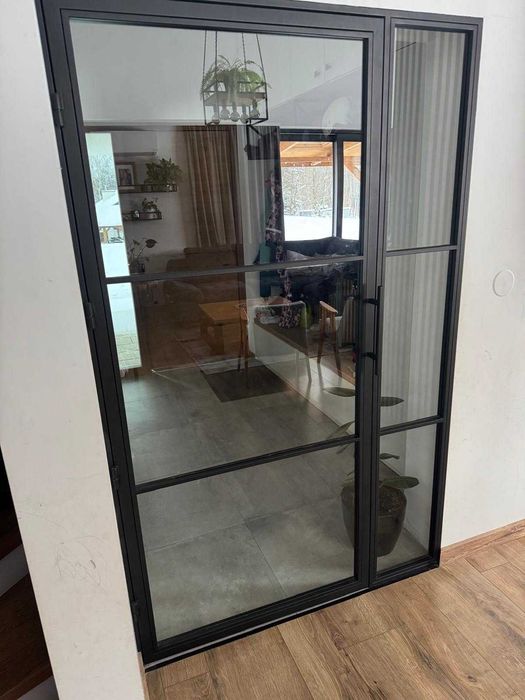 Drzwi Loftowe NA WYMIAR  – Stalowe z Przeszkleniami