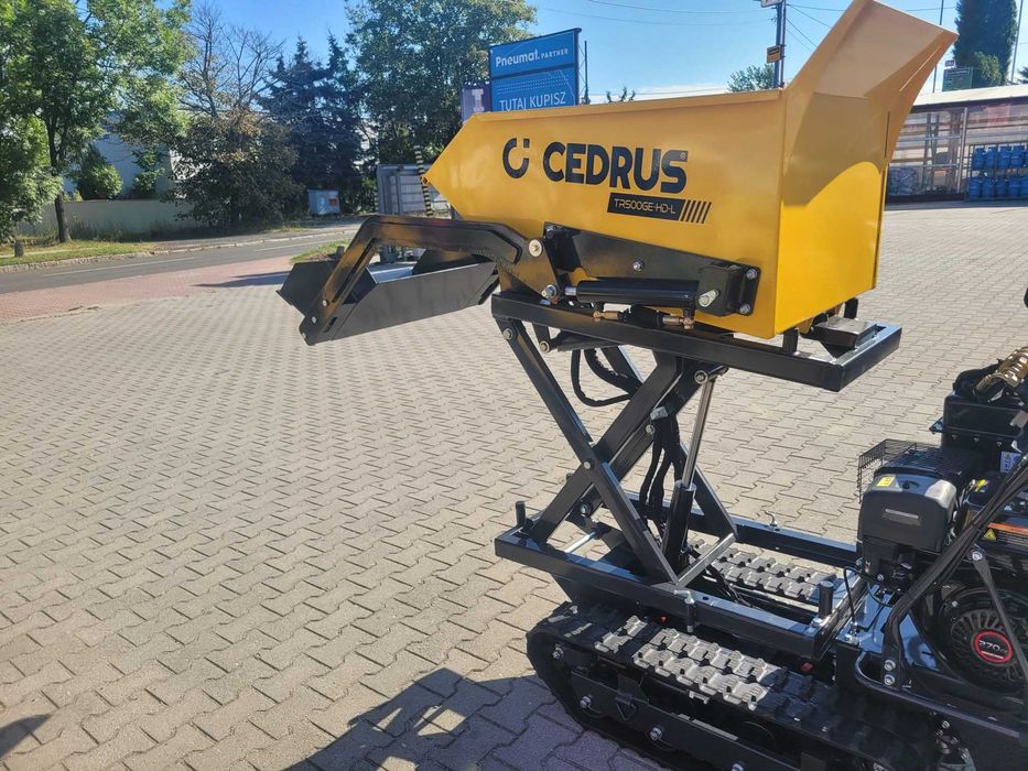 Transporter spalinowy Cedrus gąsienicowy z ładowaczem CEDTR500G-L