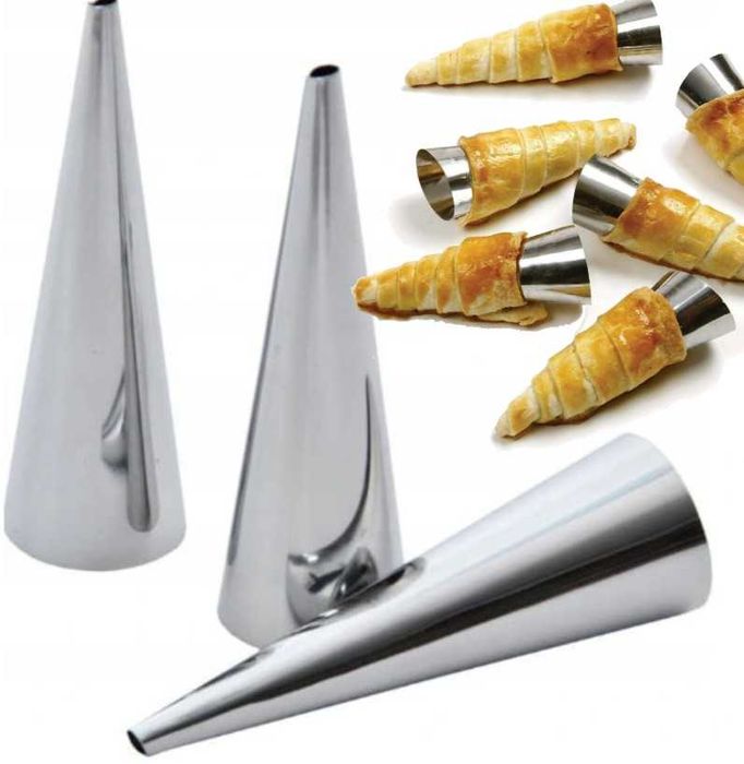 Forma cukiernicza rożki do rurek 3 szt 35mm