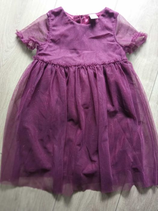 sukienka dziewczynka rozm.104 elegancka bordo brokat