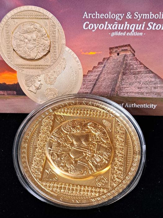 COYOLXAUHQUI STONE Gilded Archeology Symbolism Cook Islands 2021
