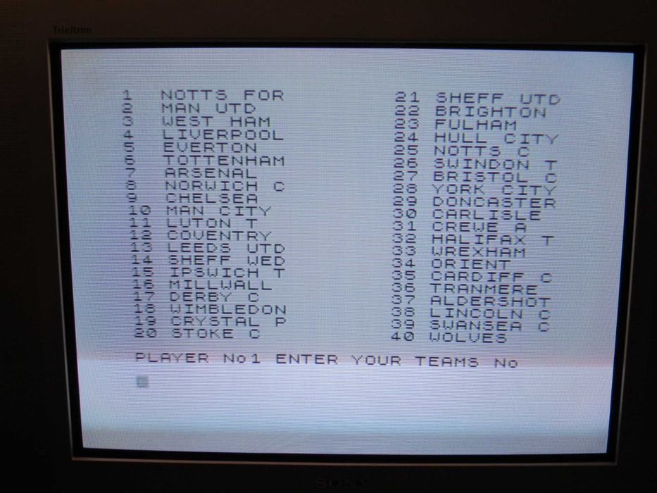 Jogo Zx Spectrum Football Director: 2 Player Super League