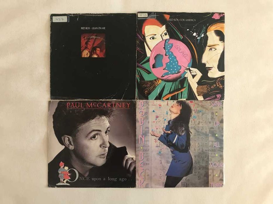 Discos vinil anos 80 paul mccartney red box robin beck 45 RPM
