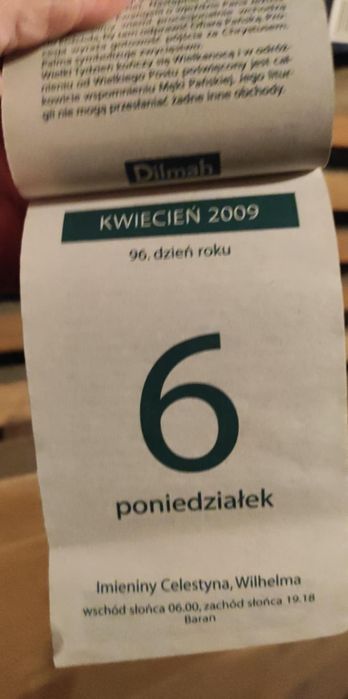 Kartki z kalendarza zdzieraka