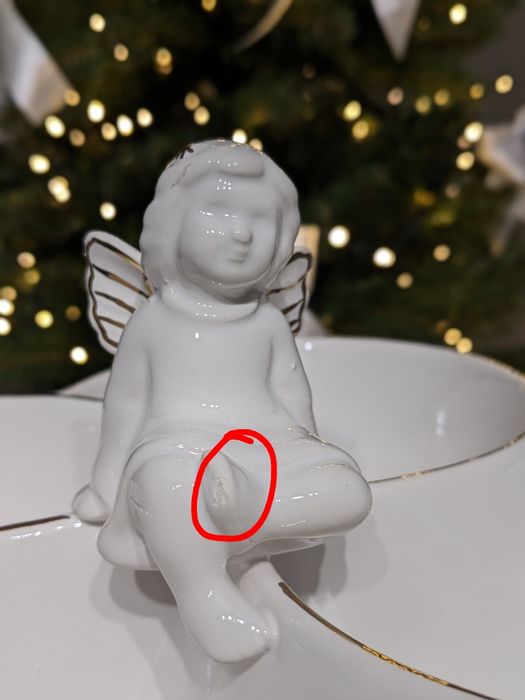 Patera z aniołkiem - nowa z metką | porcelana