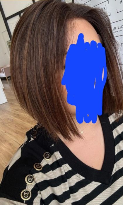 Peruka naturalna brąz