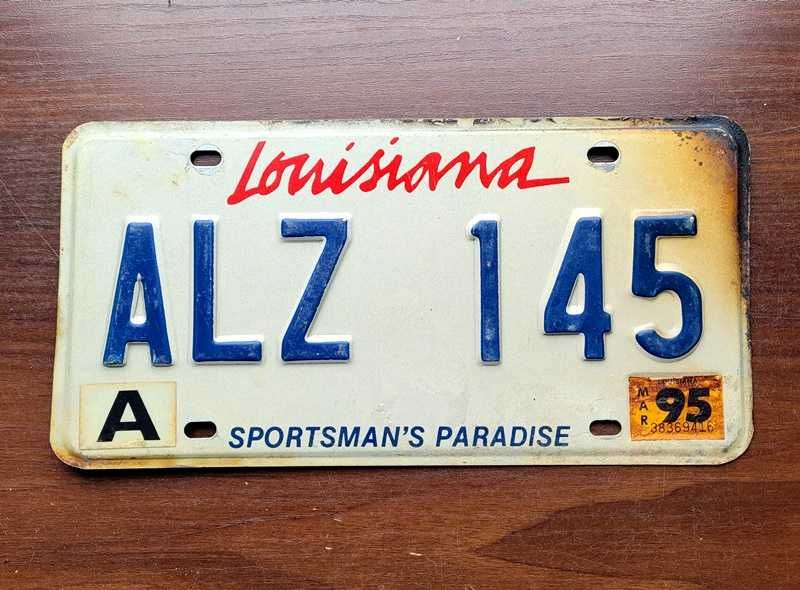 Louisiana 1995 - oryginalna tablica rejestracyjna z USA