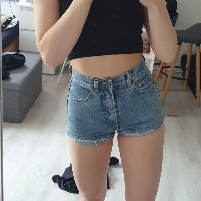 Spodenki krótkie jeansowe gruby jeans jasne