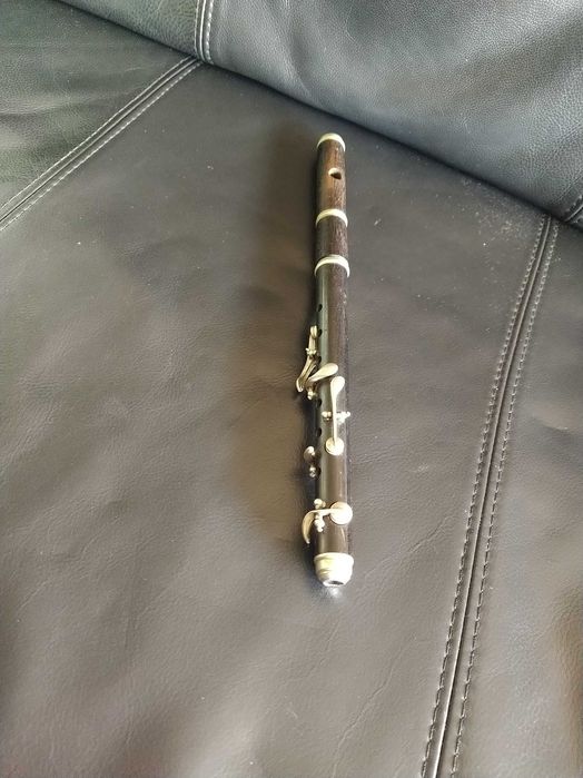 Raro flautim, piccolo, vintage, em madeira - M. Bauer Wien (século XIX)
