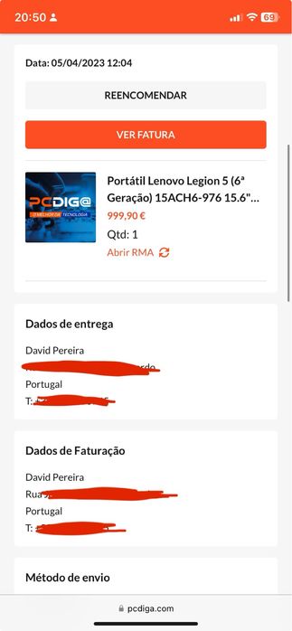 Portatil Lenovo Legion - Ryzen 7 5800H, RTX 3060, 512gb, 24GB Ram.