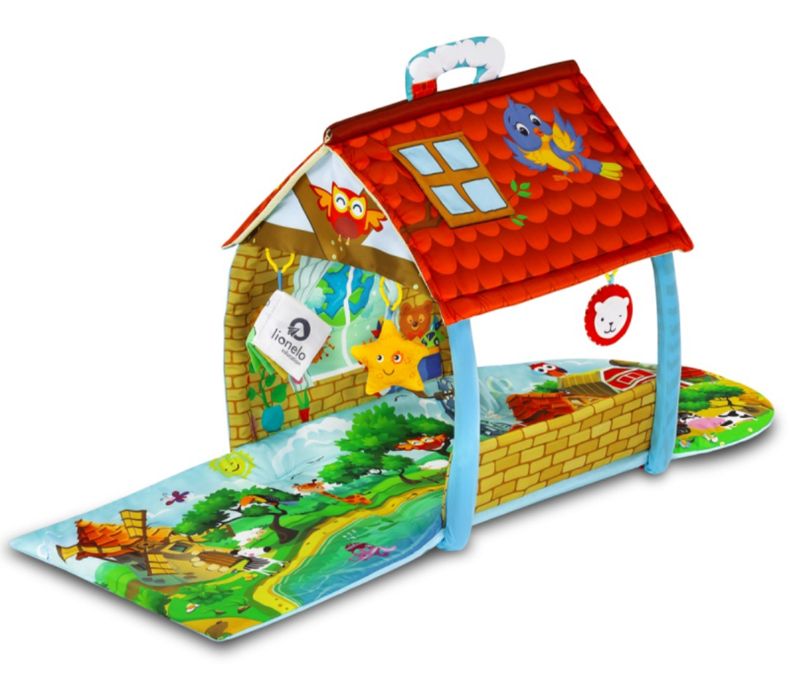 Килимок розвиваючий ігровий будинок Lionelo Agnes Plus Village, книжка