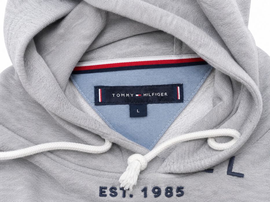 Tommy Hilfiger Bluza z Kapturem Szara L | Nowa Bez Metki
