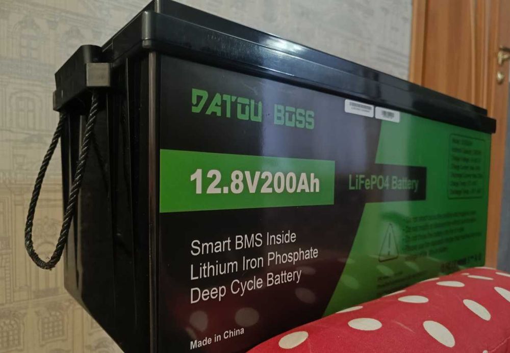 Аккумулятор lifepo4 12v 200ah 2560wh bms datou boss для инвертора ups
