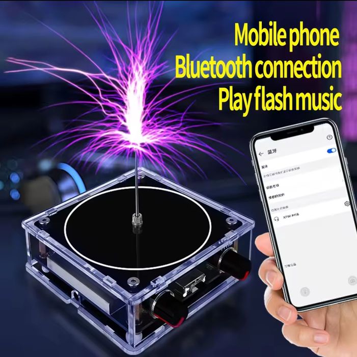 Bobina de musica tesla bluetooth/Aux dual mode
