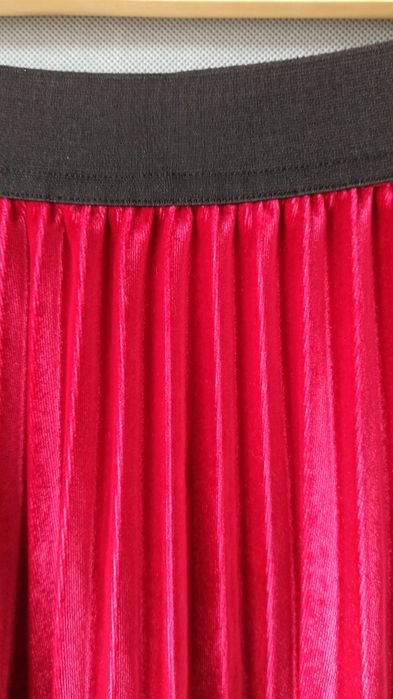 Saia plissado veludo