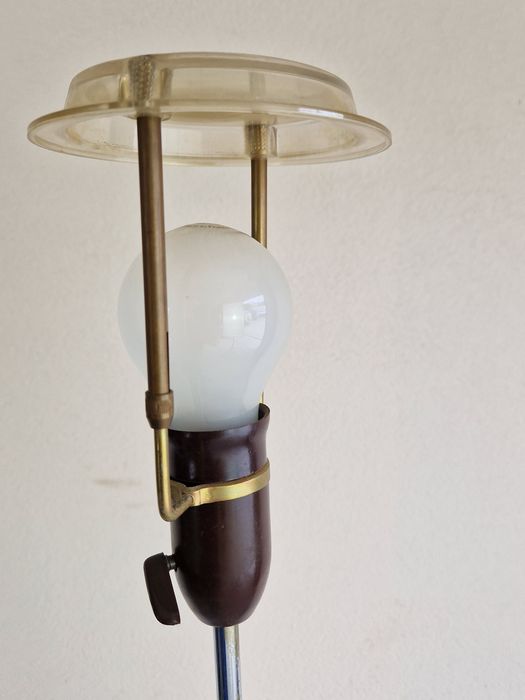 Lampa Dunska Podlogowa Vintage Lata 60 70 Retro Design Teak Aluminium