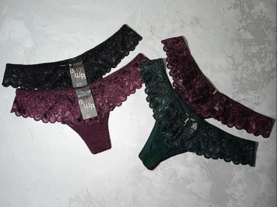 Трусики стрінги з мереживом Biweier