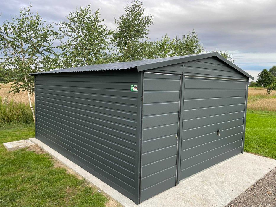 Garaż blaszany 4x5 . Wzmocniony PROFILAMI. Producent SZYBKA REALIZACJA