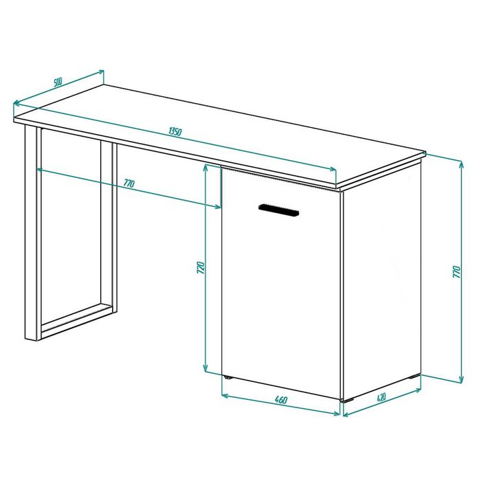 Стіл трансформер письмовий тумба стол стол-трансформер Hobana+Jumbo Ш1 ...
