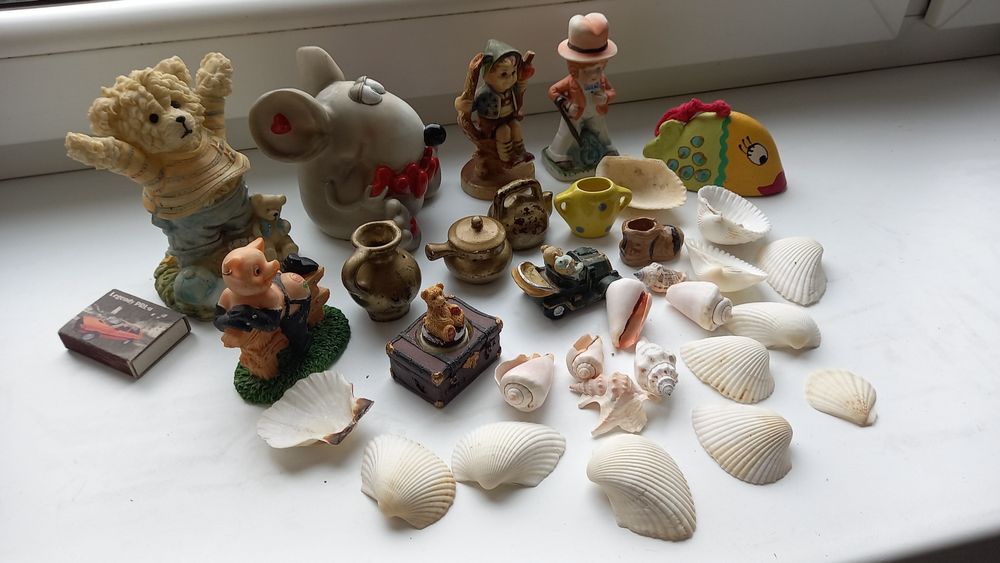 Zabawki gipsowe, muszle