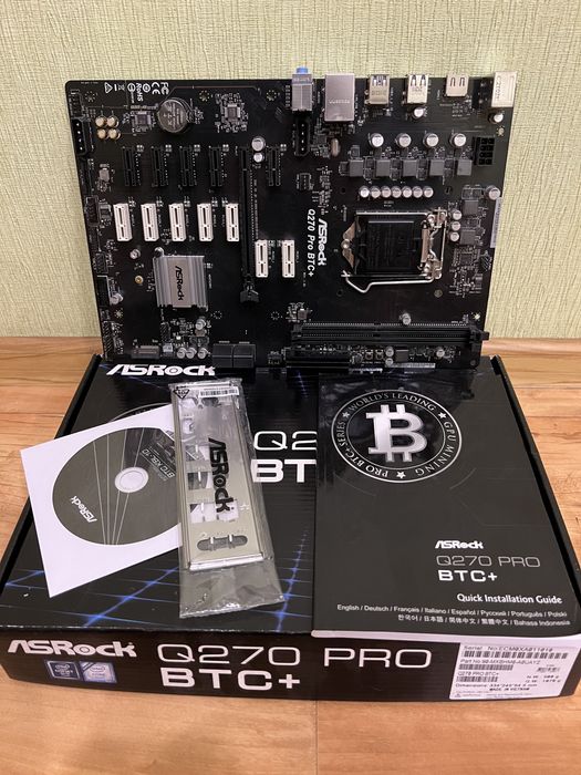 Материнская плата ASRock Q270 PRO BTC+