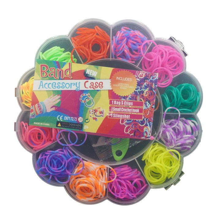 Gumki Zestaw gumek do robienia bransoletek 600 szt dla dziecka