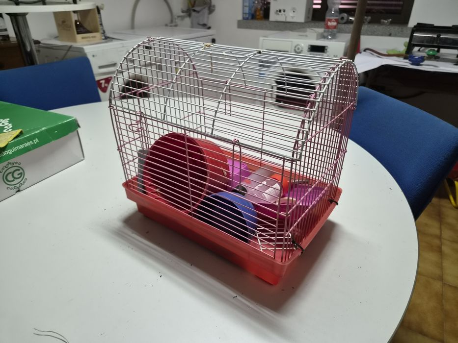 Gaiola, roda , bebedouro etc... Para hamster