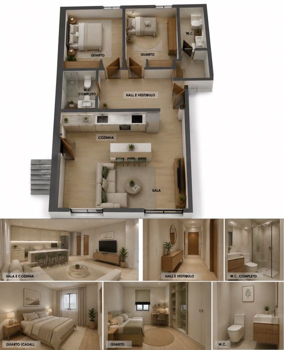 Apartamento T2 Novo Braga Maximinos