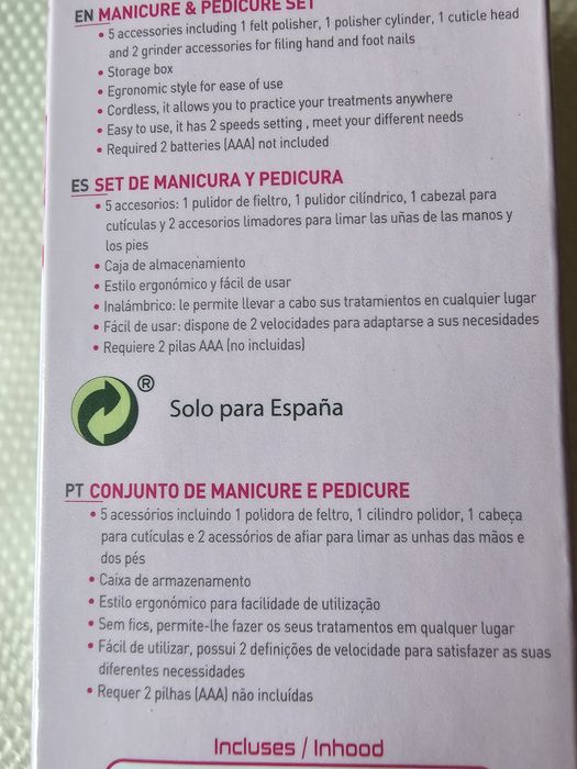 Manicure & Pedicure Elétrico Okoïa – Kit Completo com 5 Acessórios