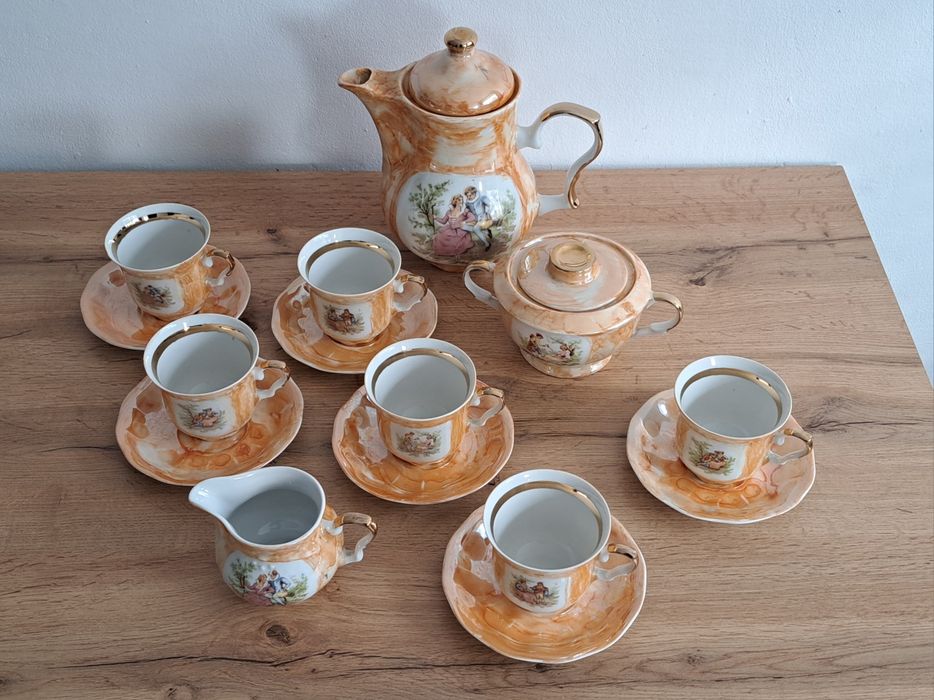 Serwis kawowy PRL polska porcelana Karolina