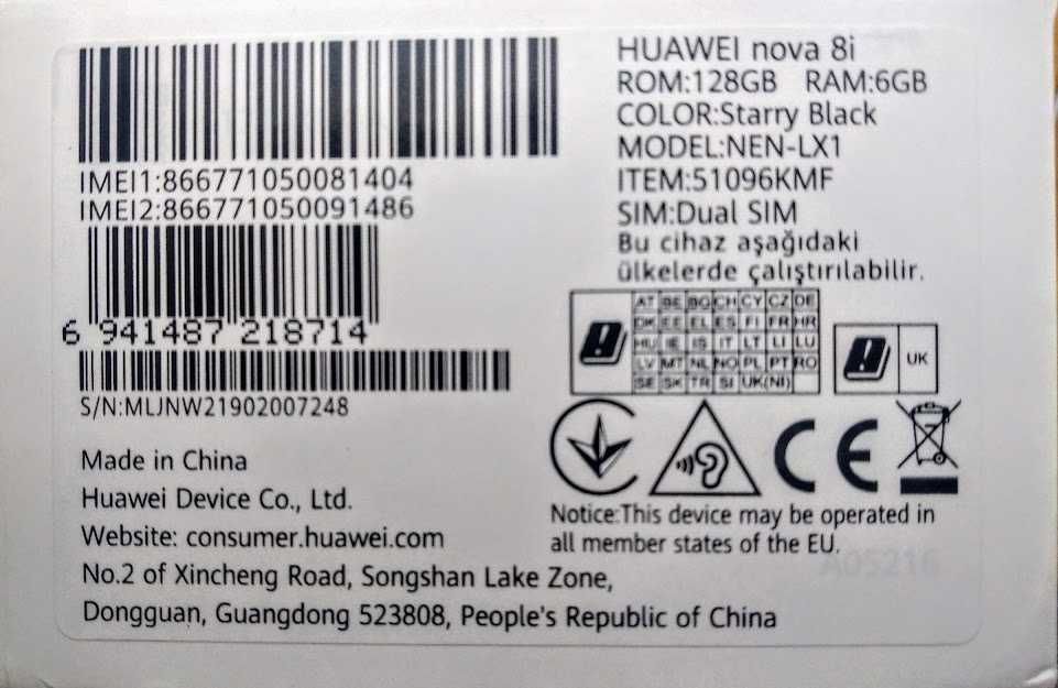 Huawei Nova 8i 6/128GB Starry Black, stan idealny