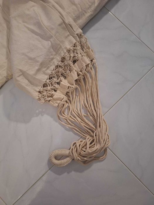 Rede creme em linho com bordado - Nova