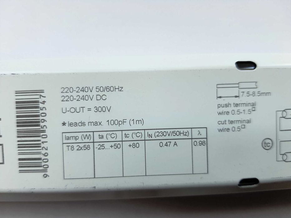 Statecznik elektroniczny Tridonic T8 PRO 2x58W