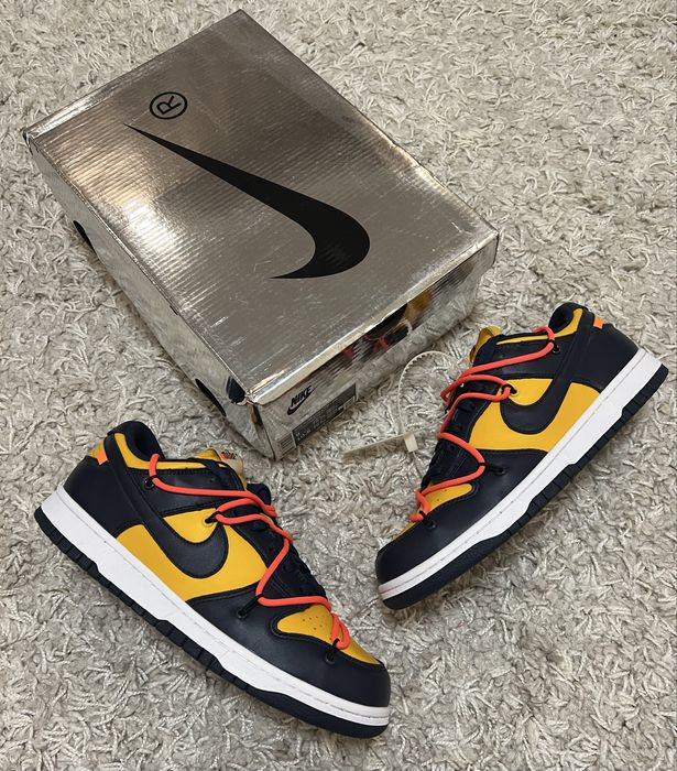 Кросівки Nike x Off-White Dunk Low University Gold - CT0856-700