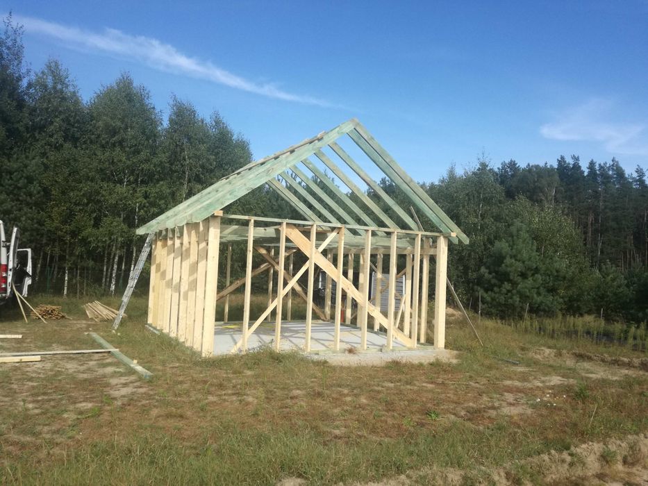 domek drewniany 35m2 z poddaszem uzytkowym  szkielet