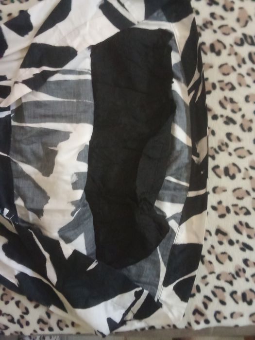 Vestido preto e branco zara