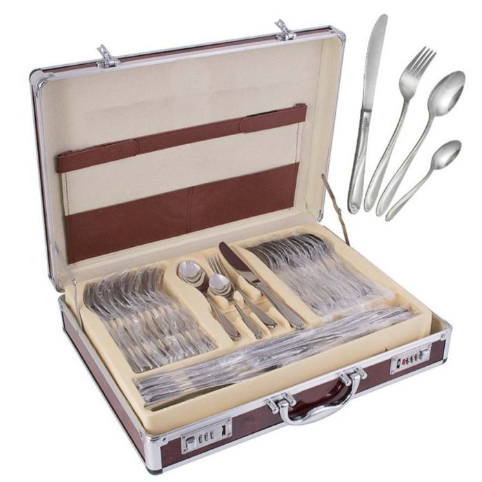 Komplet sztućce 72 elementy EdelHoff stal nierdzewna 18/10 w walizce
