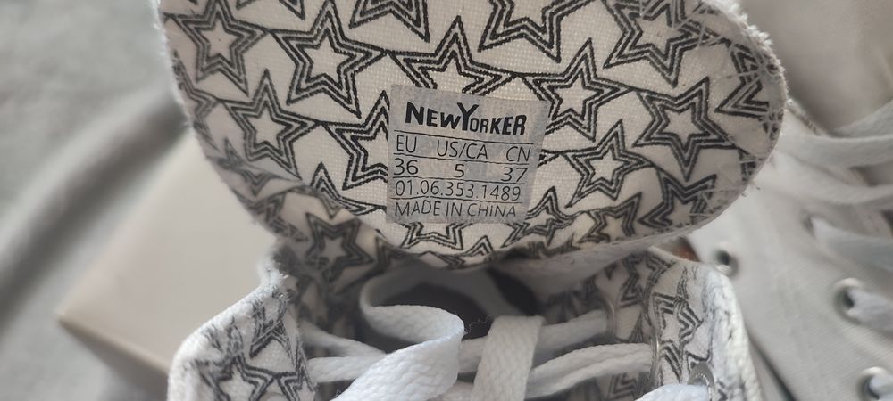 Trampki wysokie białe New Yorker rozm 36