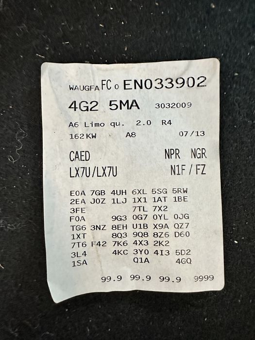 Шрот разборка Audi A6 C7 2010 - 2016