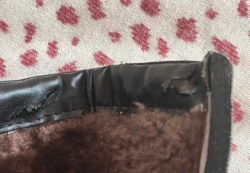 Męskie skórzane kozaki Gallus – wełna owcza – rozmiar 40