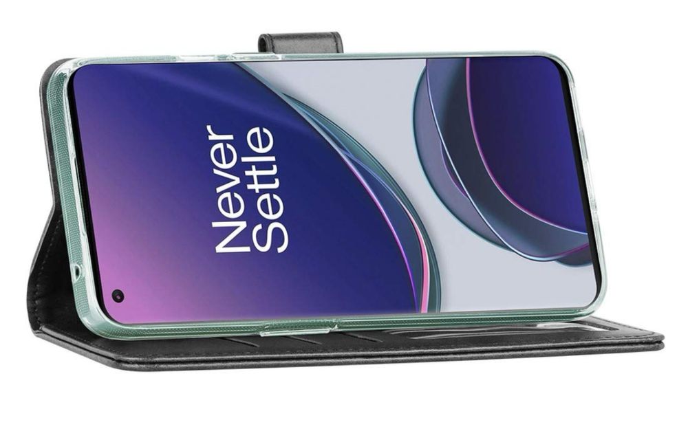 Etui z klapką do OnePlus 9 Pro 5G skórzane czarne