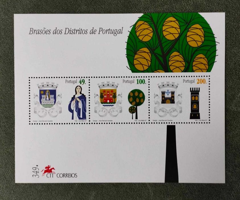 Blocos nº 185/86 – Brasões dos Distritos de Portugal (2º grupo)