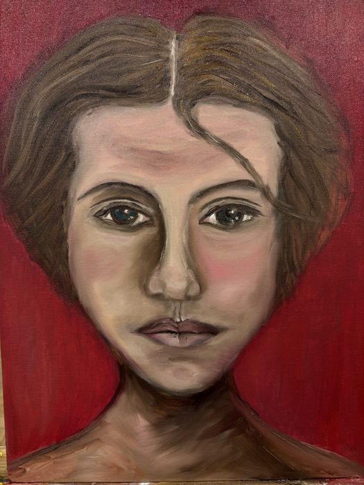 Obraz duzy olejny  portret kobieta