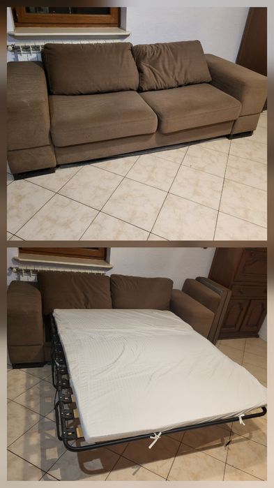 Rozkładana kanapa sofa z materacem do spania
