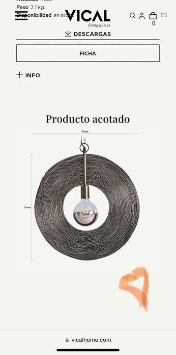 Candeeiro de Tecto Suspenso VICAL