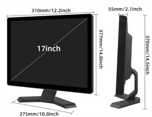 Monitor LCD Thinlerain dotykowy 17 cali