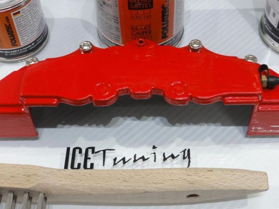Tinta alta temperatura Foliatec de cor vermelho performance para bombas, pinças